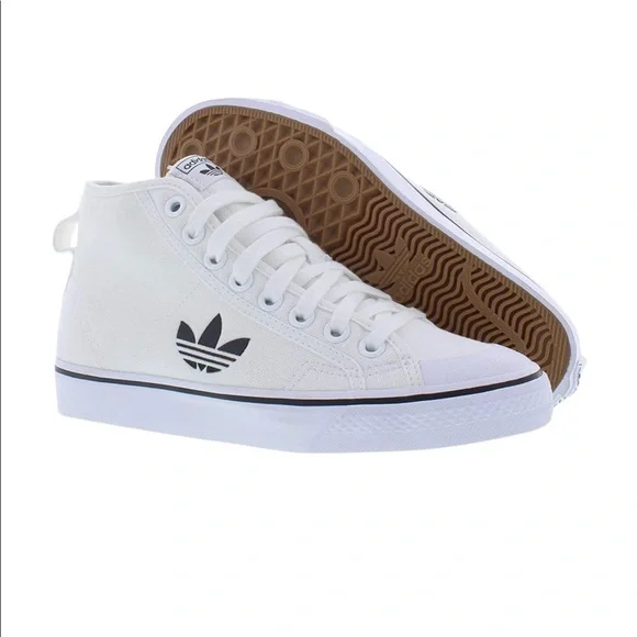 adidas | Shoes | Nwot Adidas Nizza Hi Shoes Mens Size 55 White Black |  Poshmark